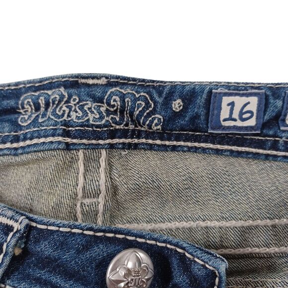 Miss Me JK6364H Girls Size 16 Raw Hem Colorful Sequined Shorts - Picture 8 of 13